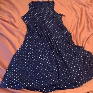 Old Navy blue polka dot mini dress, Small